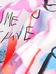 Black/Pink Graffiti T-Shirt And Sport Leggings Set (3-16yrs) - Image 5 of 5
