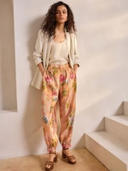 Blush Floral Print Hareem Trousers - Image 1 of 8