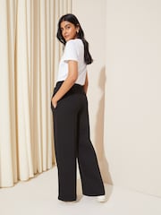 Friends Like These Black Jersey Wide Leg Trousers - Image 2 of 4
