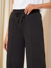 Friends Like These Black Jersey Wide Leg Trousers - Image 3 of 4