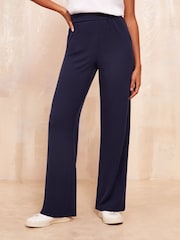 Friends Like These Navy Cosy Wide Leg Joggers - Image 1 of 4