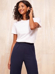 Friends Like These Navy Cosy Wide Leg Joggers - Image 3 of 4