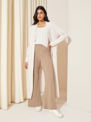 Friends Like These Natural Cosy Wide Leg Joggers - Image 2 of 4