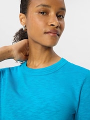 Whistles Blue Rosa Double Trim T-Shirt - Image 4 of 4