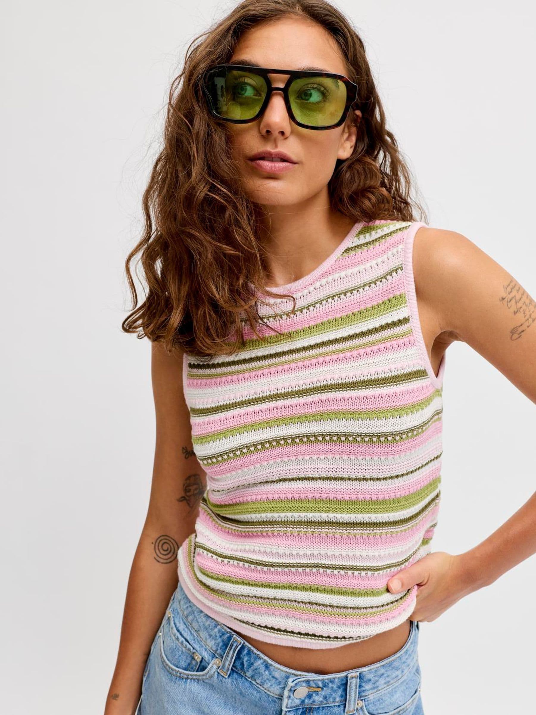 Buy JJXX Pink Multi Coloured Knitted Top from the Next UK online shop
