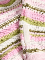 JJXX Pink Multi Coloured Knitted Top - Image 6 of 7