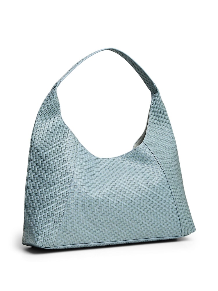PIECES Blue Woven Shoulder Bag - Image 1 of 4 PIECES Blue Woven Shoulder Bag - Image 1 of 4