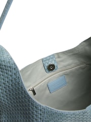 PIECES Blue Woven Shoulder Bag - Image 4 of 4