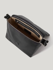 Jigsaw Black Leather Soft Padded Cross-Body Bag - Image 3 of 7