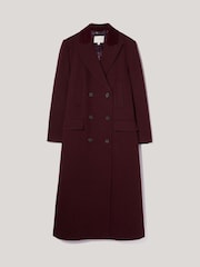 Jigsaw Red Wool Double Breasted Overcoat - Image 6 of 6