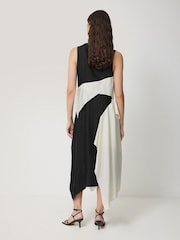 Jigsaw Black Sculptural Pure Silk Dress - Image 5 of 7