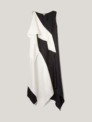 Jigsaw Black Sculptural Pure Silk Dress - Image 6 of 7