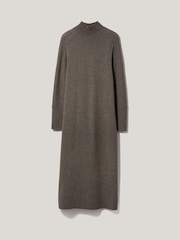 Jigsaw Brown Soft Wool Scarf Jumper Dress - Image 7 of 7