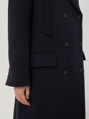 Jigsaw Blue Wool Double Breasted Overcoat - Image 4 of 7