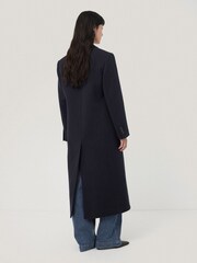 Jigsaw Blue Wool Double Breasted Overcoat - Image 5 of 7