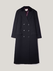 Jigsaw Blue Wool Double Breasted Overcoat - Image 6 of 7