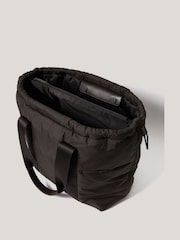 Jigsaw Brown Nylon Quilted Drawstring Tote Bag - Image 5 of 6