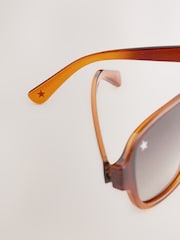 Rockett St George Brown Ombre Aviator Sunglasses - Image 8 of 8