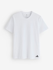 adidas White Active Core Cotton Crew Neck Tshirt 3 pack - Image 3 of 4