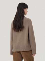 Jigsaw Brown Wool Blend Snowdon Jumper - Image 3 of 7
