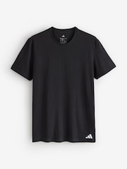 adidas Black Active Core Cotton Crew Neck Tshirt 3 pack - Image 3 of 4