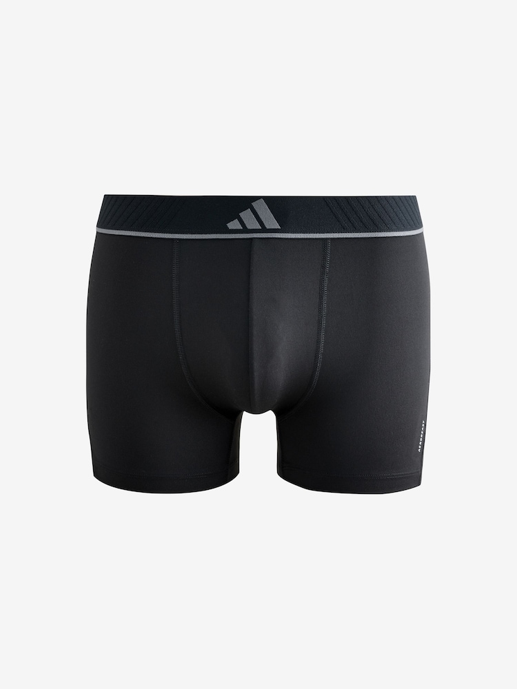 adidas Black/Grey Active Mirco Flex Co Trunks 3 pack - Image 4 of 4