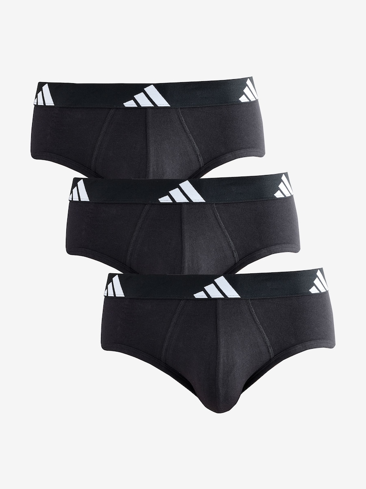 adidas Black Active Flex Cotton Briefs - Image 1 of 4