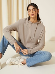 Friends Like These Neutral Long Sleeve Cosy Hoodie - Image 1 of 8