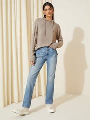 Friends Like These Neutral Long Sleeve Cosy Hoodie - Image 2 of 8