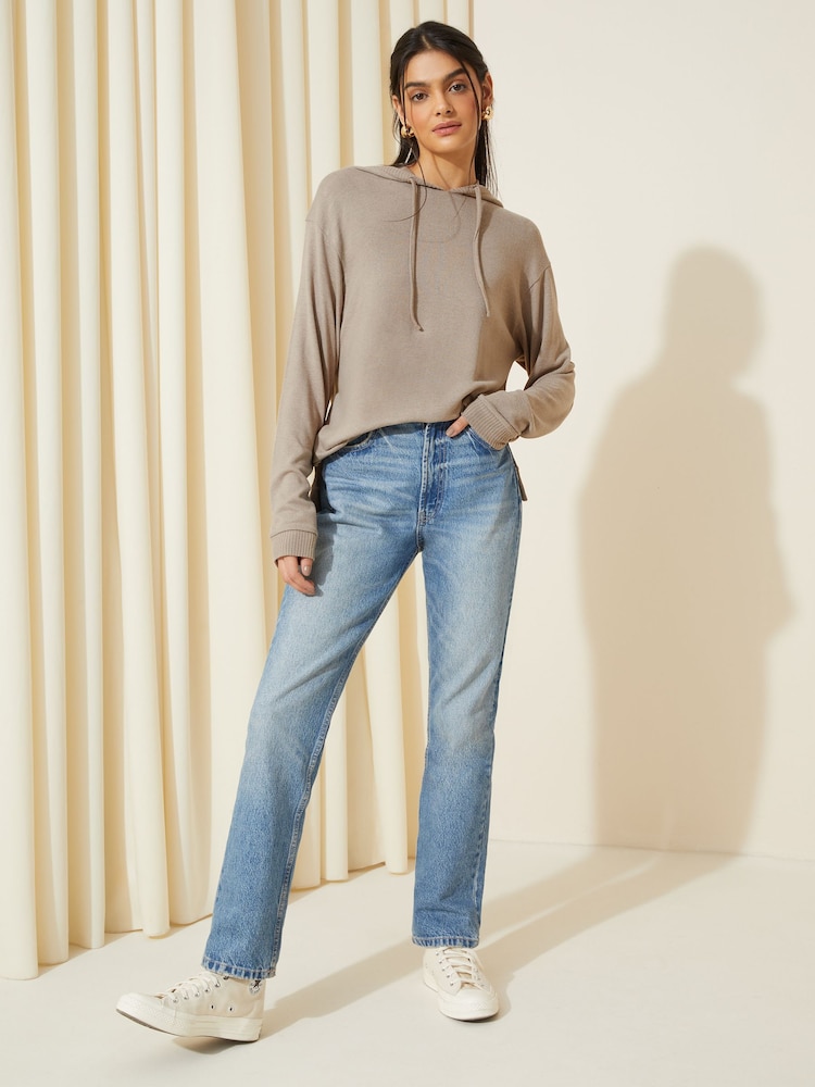 Friends Like These Neutral Long Sleeve Cosy Hoodie - Image 2 of 8