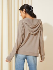 Friends Like These Neutral Long Sleeve Cosy Hoodie - Image 4 of 8