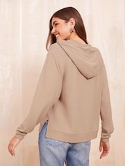 Friends Like These Neutral Long Sleeve Cosy Hoodie - Image 8 of 8