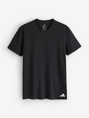 adidas Black/Grey Active Core Cotton Crew Neck Tshirt 3 Pack - Image 4 of 4