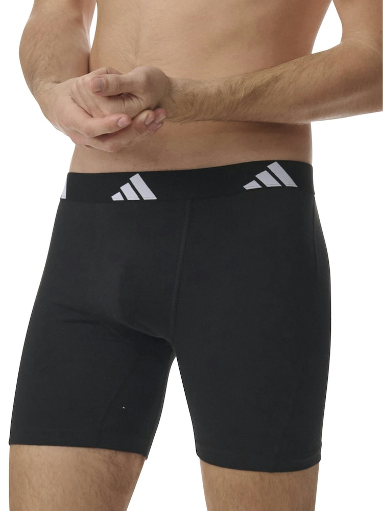 adidas Black Active Flex Cotton Boxer - Image 2 of 8 adidas Black Active Flex Cotton Boxer - Image 2 of 8