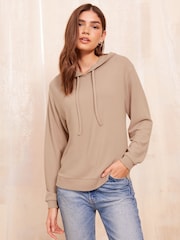 Friends Like These Oatmeal Long Sleeve Cosy Hoodie - Image 1 of 4