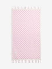 soi-même. Serviette de plage à damier 100% coton - Image 5 of 6