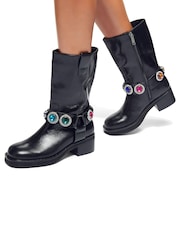 Kurt Geiger London Black Octavia Calf Pull On Boots - Image 1 of 5