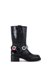 Kurt Geiger London Black Octavia Calf Pull On Boots - Image 2 of 5
