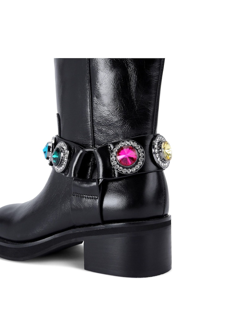 Kurt Geiger London Black Octavia Calf Pull On Boots - Image 5 of 5
