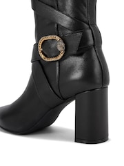 Kurt Geiger London Mayfair Strappy Knee Black Boots - Image 5 of 5