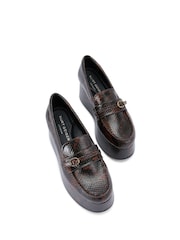Kurt Geiger London Mayfair Flatform Brown Loafers - Image 2 of 5