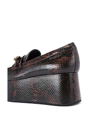 Kurt Geiger London Mayfair Flatform Brown Loafers - Image 4 of 5
