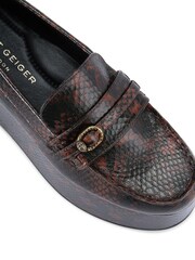 Kurt Geiger London Mayfair Flatform Brown Loafers - Image 5 of 5