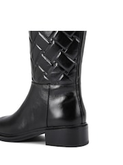 Kurt Geiger London Kensington Quilt High Leg Black Boots - Image 5 of 5