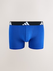 adidas Black/Navy Active Flex Cotton Trunks 3 pack - Image 4 of 4