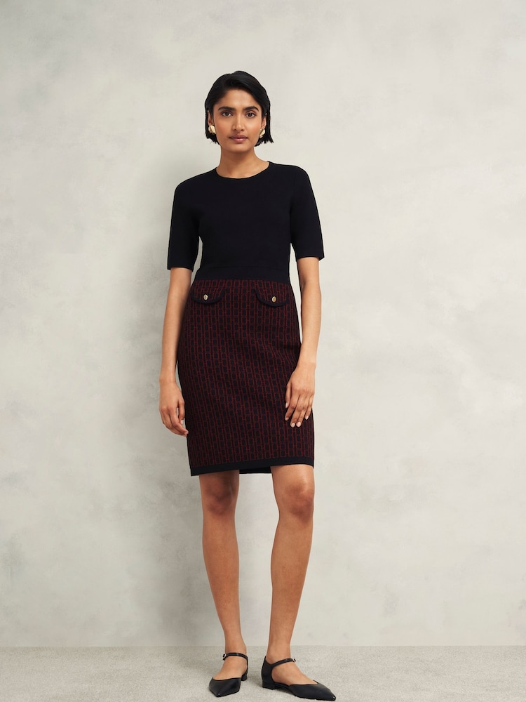 Hobbs Black Perrie Knitted Dress - Image 1 of 4 Hobbs Black Perrie Knitted Dress - Image 1 of 4