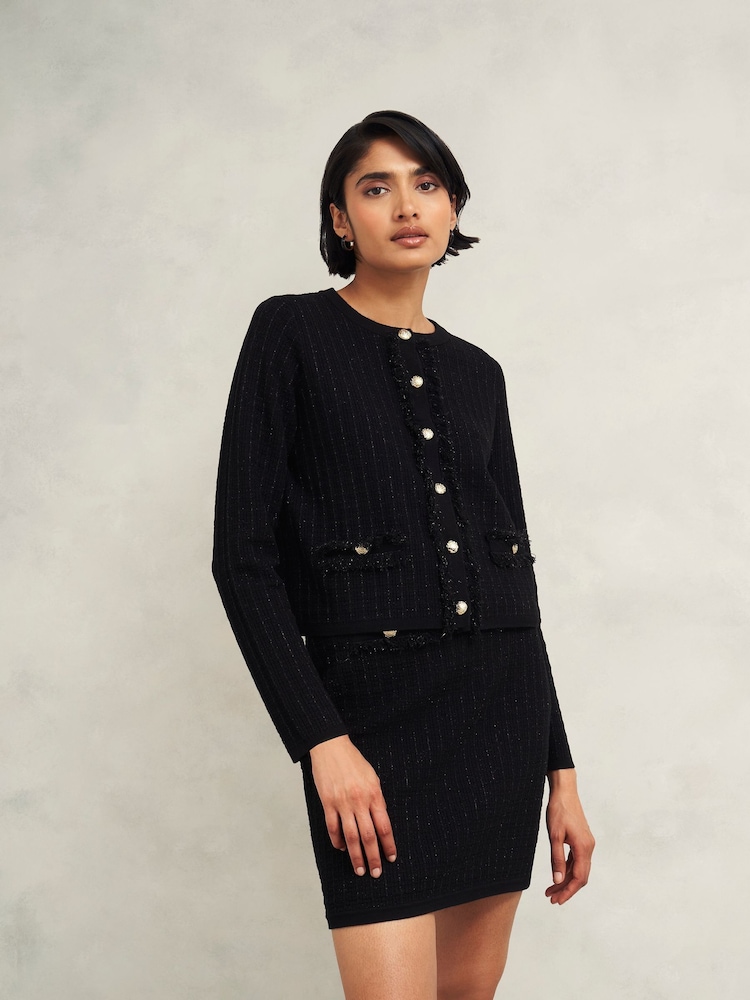 Hobbs Black Sairey Knitted Jacket - Image 1 of 7