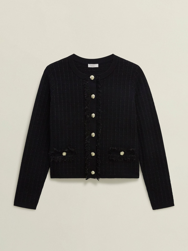 Hobbs Black Sairey Knitted Jacket - Image 7 of 7
