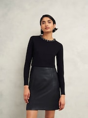 Hobbs Black Oakley Beaded Jumper - Image 1 of 4