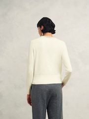 Hobbs Cream Oakley Beaded Cardigan - Image 4 of 6